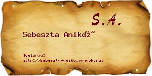 Sebeszta Anikó névjegykártya